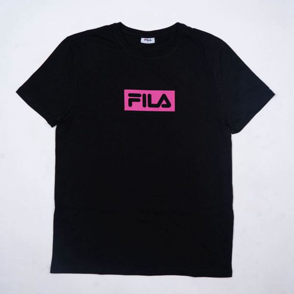 Camisetas Fila Mulher Pretas/Rosa - Fila Ali Oversized Loja Online Portugal,FERN-74283